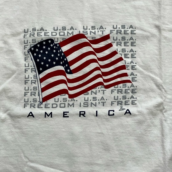 Freedom Isn’t Free USA Patriotic American Flag T-shirt XL - Picture 3 of 5